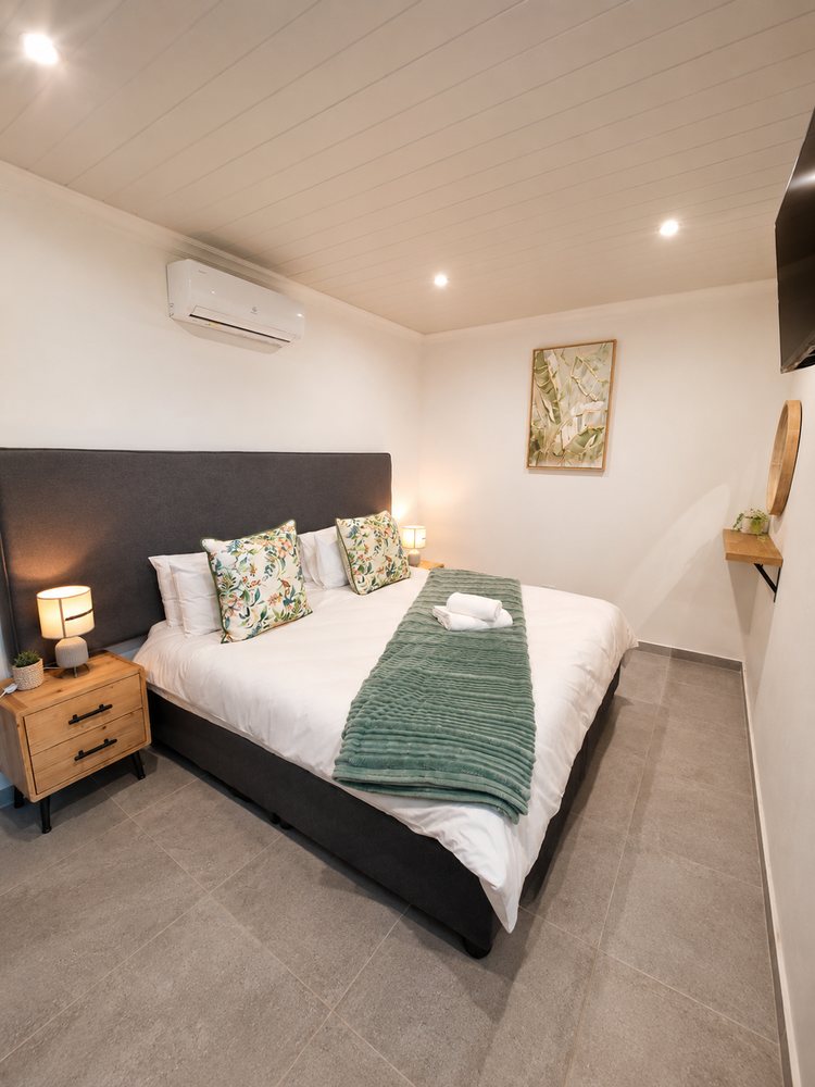 Room 1, an extra-length king bed